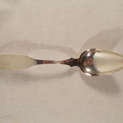 I S Gilpin Coin Silver Serving Spoon
It is engraved E. It measures 8 Â¾â€.
$75




