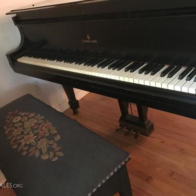 1929 Steinway baby grand piano and bench Serial No. 266946