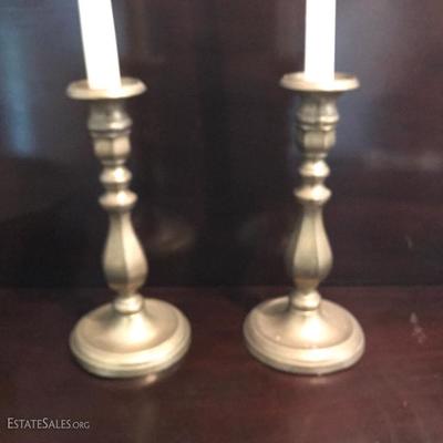 Old Chinese brass candlesticks