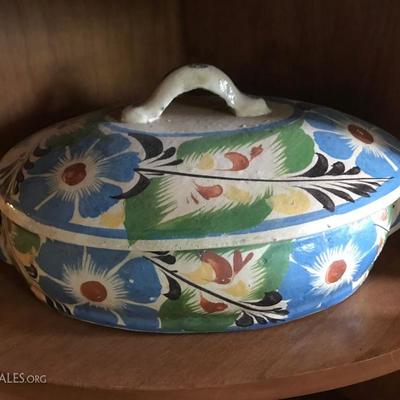 Mid Century Mexican pottery large casserole