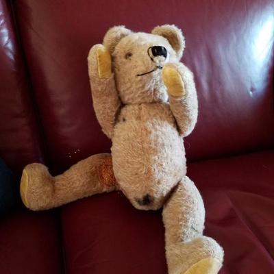 Teddy Bear jointed stuffed with straw rare find