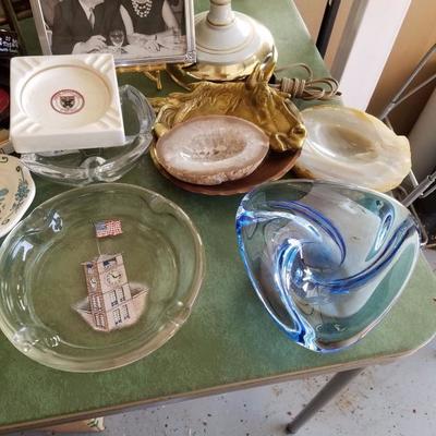 assortment of ash trays nice collection