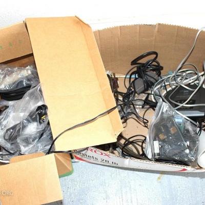 Two boxes of miscellaneous electrical equipment
