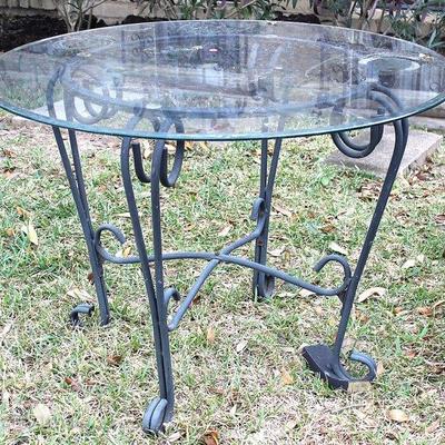 Glass top table

