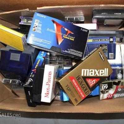 Box lof of VHS movies
