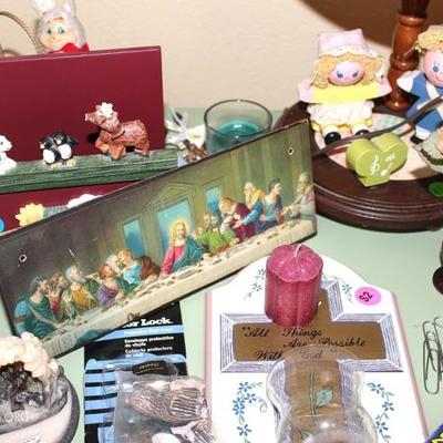 Box lot of miscellaneous religious items
