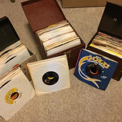 Large collection of 45 and 78 rpm records