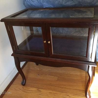 Glass Cabinet End Table