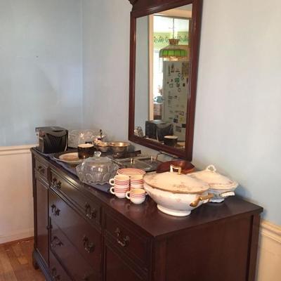 Dining Room Buffet and Mirror