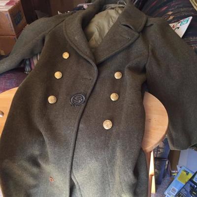 Wool military coat