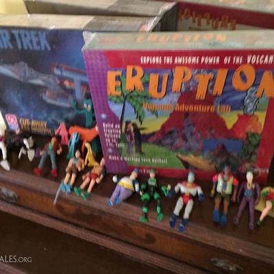 Vintage Batman action figures and Gumby & Friends figures