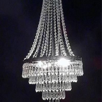 FRENCH EMPIRE STYLE CRYSTAL CHANDELIER