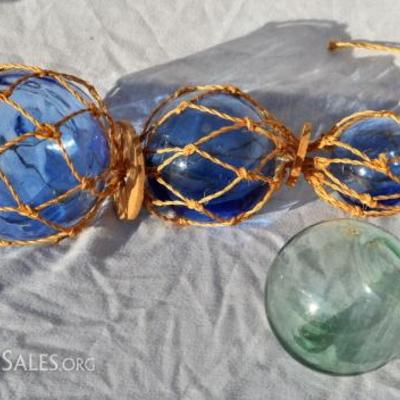 Glass floats, real and decorative