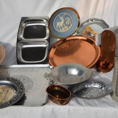Metal ware copper, brass, aluminum, pewter