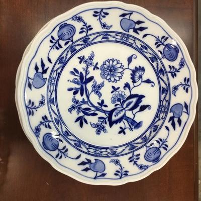 Meissen blue onion pattern plates