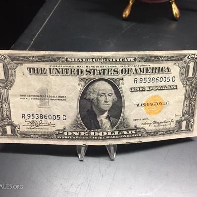 Yellow Seal Silver Certificate 1935A