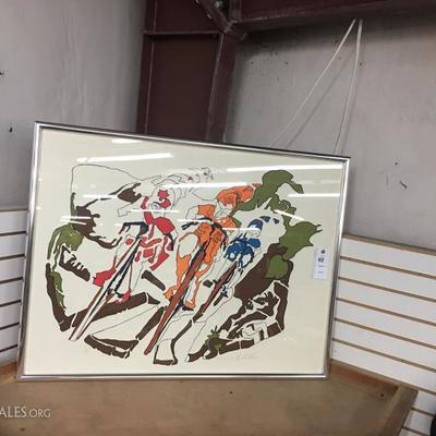 "Cyclists" silk screen