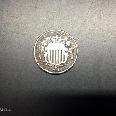 Shield nickel 1867