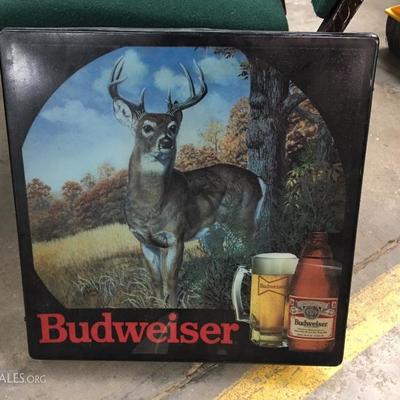 Budweiser lighted sign