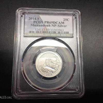 Silver Quarter Shenandoah PR69 DCAM 2014