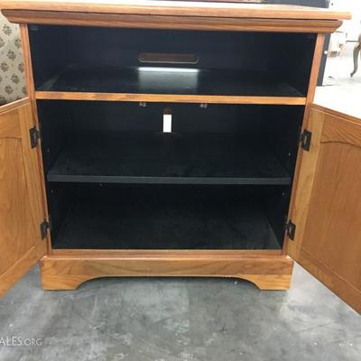 Oak TV Stand with swivel top 31x18x32