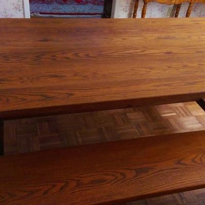 Solid Wood Dinning Table and Bench Seats. 81