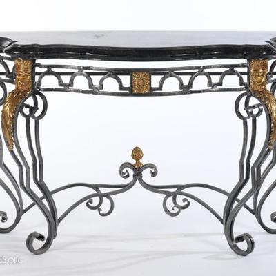 MAITLAND SMITH MARBLE TOP CONSOLE TABLE, 2 AVAILABLE