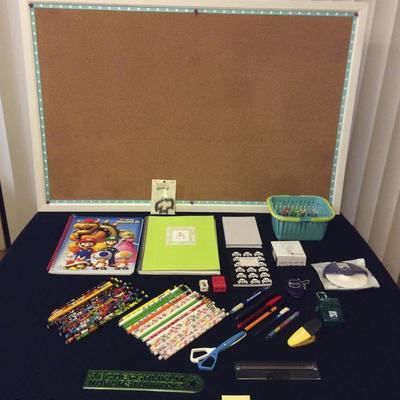 JYR014 Handy Office Lot - Bulleting Board, Notepads, Pencils & More!

