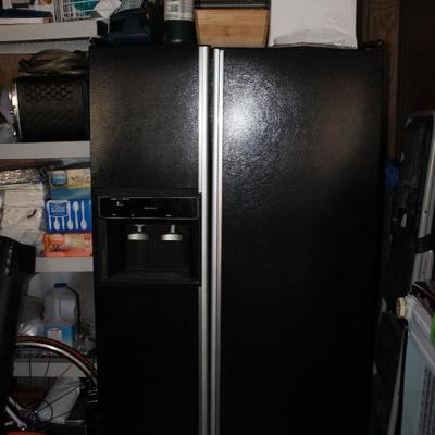 Black french door refrigerator