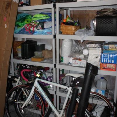 Bike, garage items