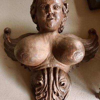 Wooden carved figure (like from the bow of a boat)