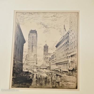 West 42nd Street, John Taylor Arms etching