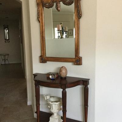 Hallway table and mirror 