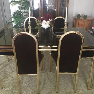 Glass Table with Six Chairs