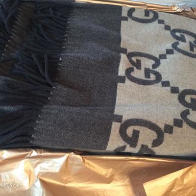 New Gucci Cashmere Blanket Throw