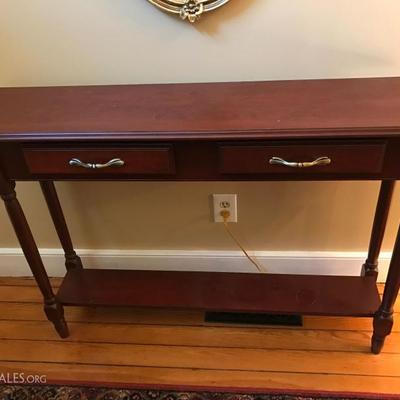 Custom made Cherry Console Entry Table 48'w x 32