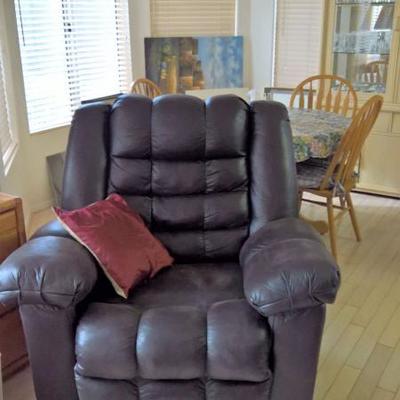 Leather Lift Recliner Chair, brown