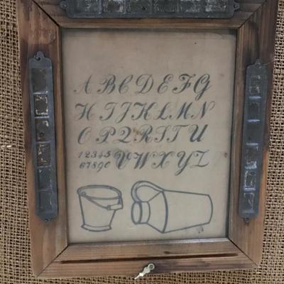 Child's antique abc board