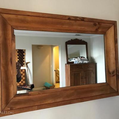 Pine ogee framed mirror