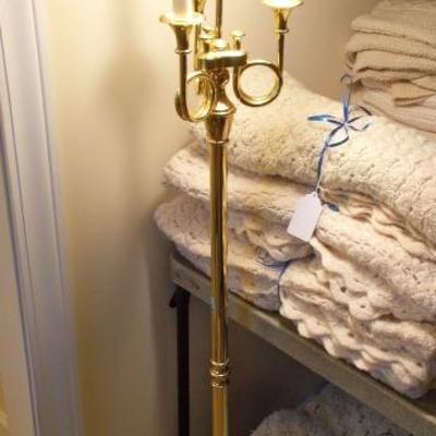 Brass floor lamp $85
