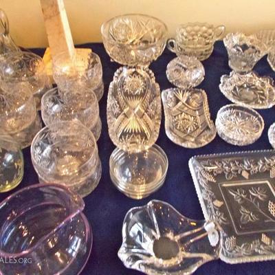 Etched and antique American Brilliant crystal
