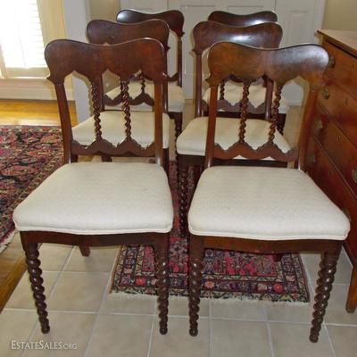 Set of 6 Gothic Revival Mahogany side chairs 19th century
$375