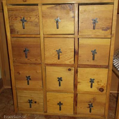 Pine multi drawer cupboard $100