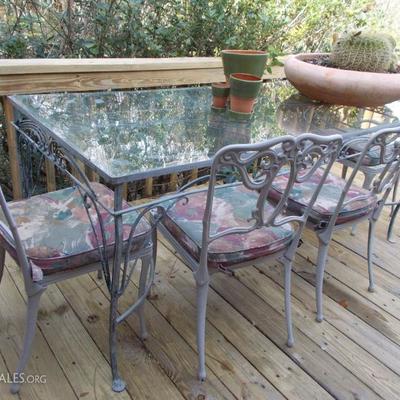 Patio table and 4 chairs $120