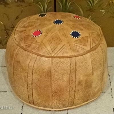 MOROCCAN LEATHER POUF