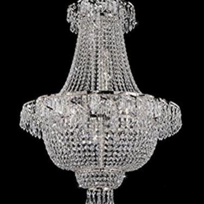 SPECTACULAR LARGE FRENCH EMPIRE CHANDELIER WITH FREE SHIPPING! 21 LIGHTS, 2 TIERS, 24