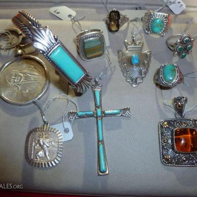signed sterling turquoise rings and things
