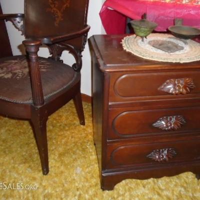 Antique dresser & Chair