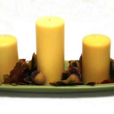 Fall, Thanksgiving Centerpiece, 2 Candleholders
