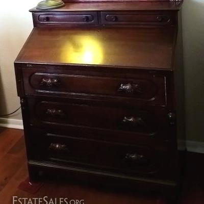 Antique Victorian Secretary with Three Drawers
